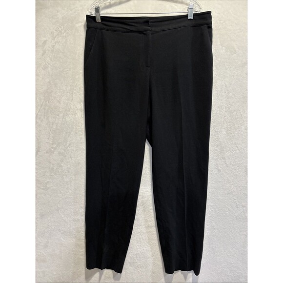St John Caviar Black Trouser Career Wear Formal Pants Slacks Women's Size 12 - Picture 1 of 14